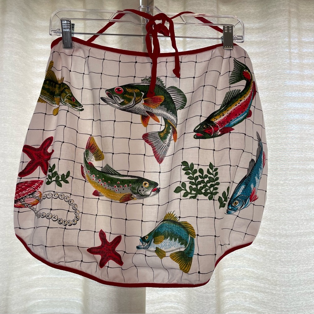 Vintage Swedish Fish Trout Apron